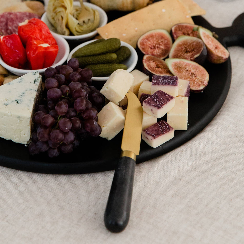 Black Marble Cheese Knives, Set of 3